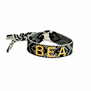 Brazalete HILO Fino Blanco y Negro para personalizar