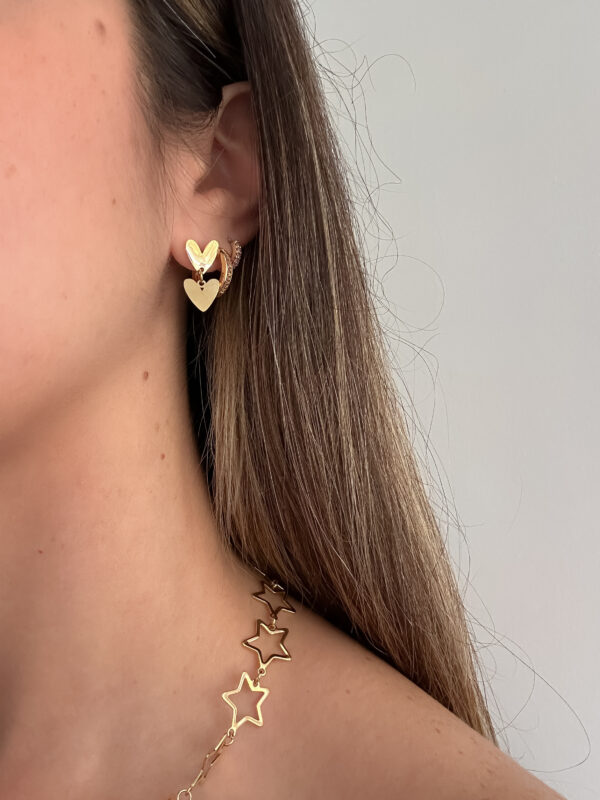 Pendientes Dos Corazones - Imagen 2