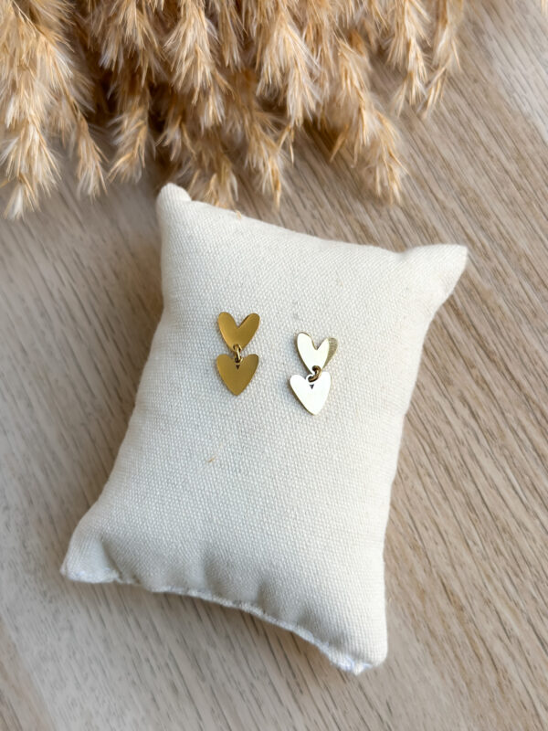 Pendientes Dos Corazones