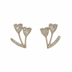 Pendientes Tulipanes corazón