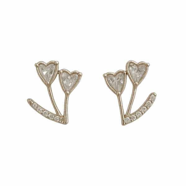 Pendientes Tulipanes corazón