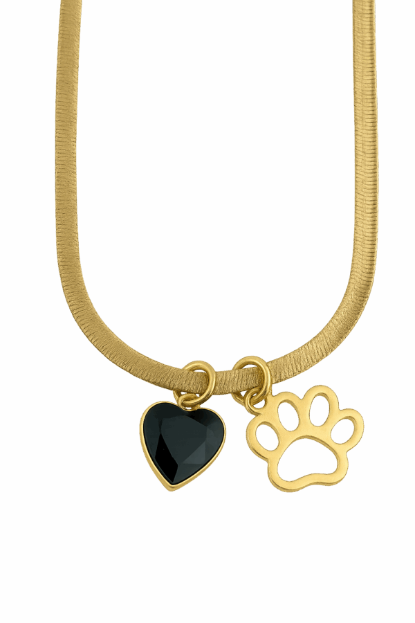 Collar de Huella con Corazón