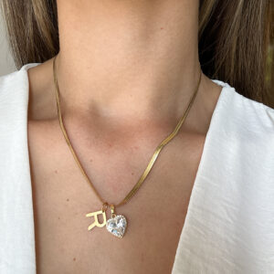 Collar Esmeralda con inicial