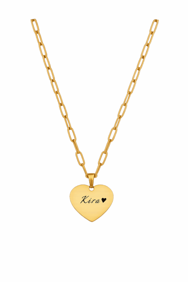 Collar Corazón con grabado laser