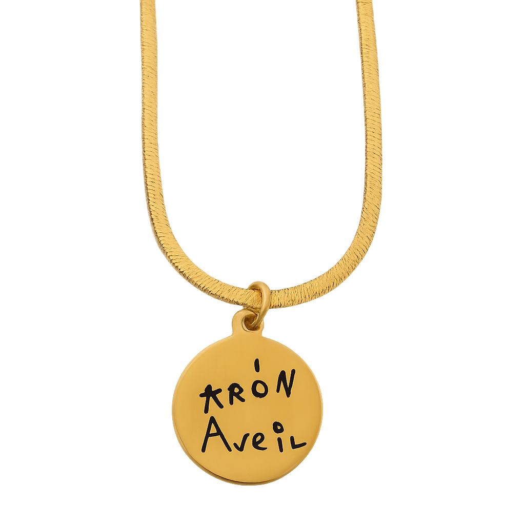 Collar Redondo grabado manuscrito