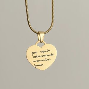 Collar Corazón grabado manuscrito