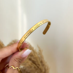 Pulsera Dorada - Grabado laser 6mm - Hombre