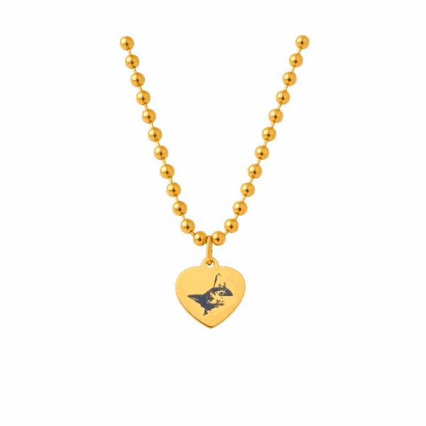 Collar Corazón Dorado con Retrato