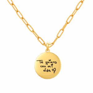 Collar Redondo grabado manuscrito