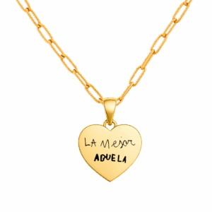 Collar Corazón grabado manuscrito