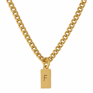 Collar Unisex con mini plaquitas grabadas a mano