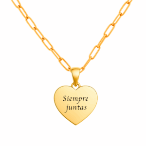 Collar Corazón con grabado de texto