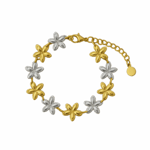 Pulsera flores bicolor
