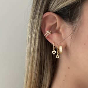 Pack Aros + Pendientes corazón + Pendientes estrellas