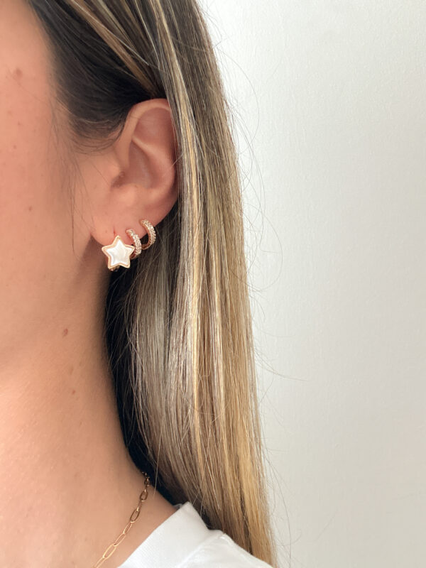 Pendientes Estrellas blancas - Imagen 3