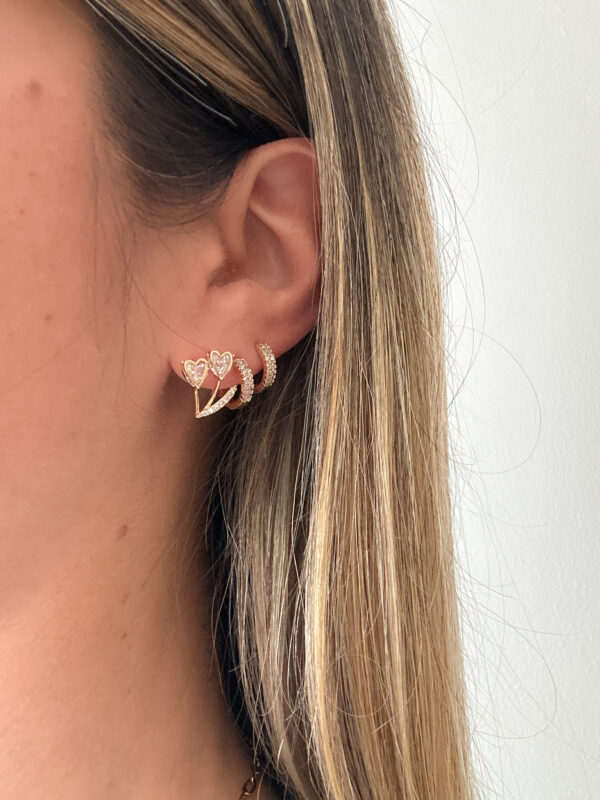 Pendientes Tulipanes corazón - Imagen 3