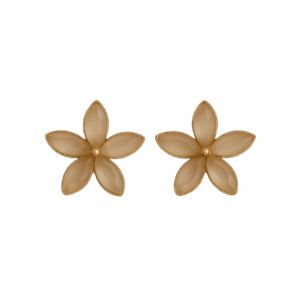 Pendientes flores camel