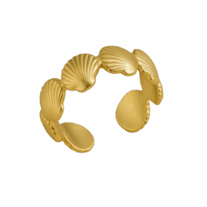 Anillo conchas de mar