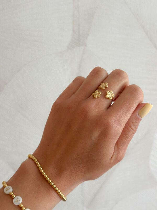 Anillo tres flores - Imagen 2