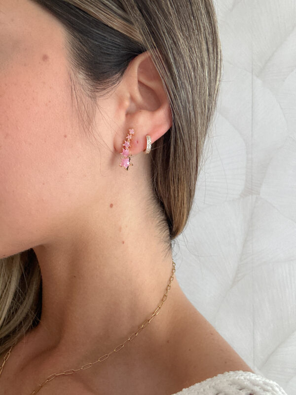 Pendientes estrellas rosas - Imagen 3