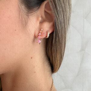 Pendientes estrellas rosas