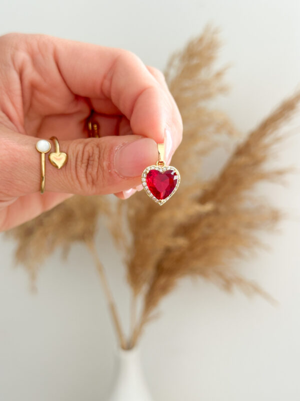 Corazón brillante grande Charm - Imagen 3