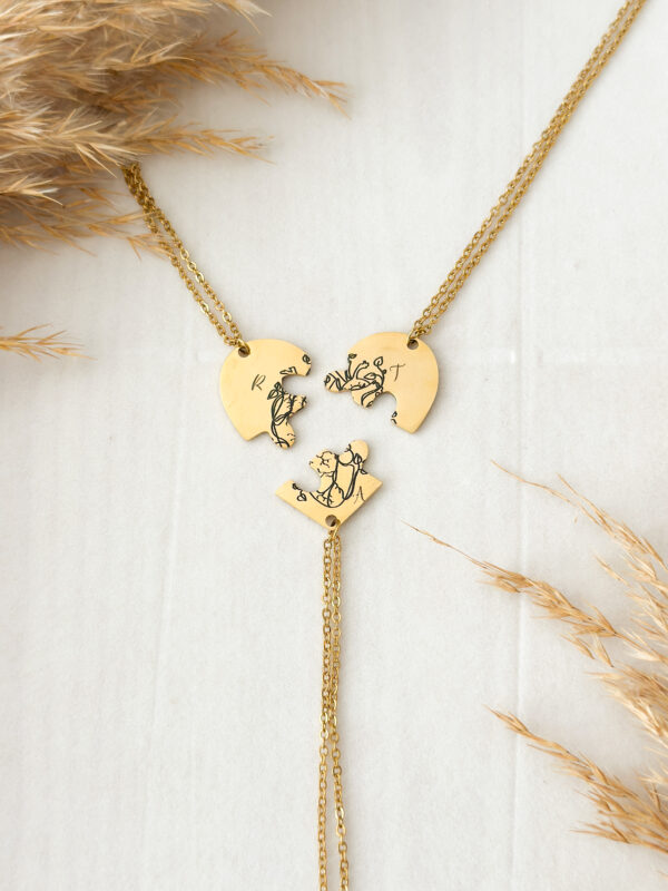 Collar corazón puzzle - Imagen 2