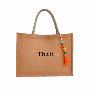 Bolso de yute personalizado con bordado