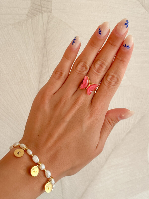 Anillo Mariposa Rosa - Imagen 3