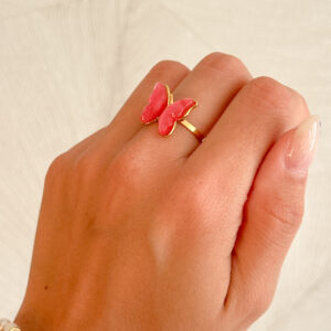 Anillo Mariposa Rosa