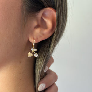 Pendientes cerezas corazones