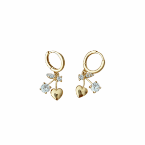 Pendientes cerezas corazones