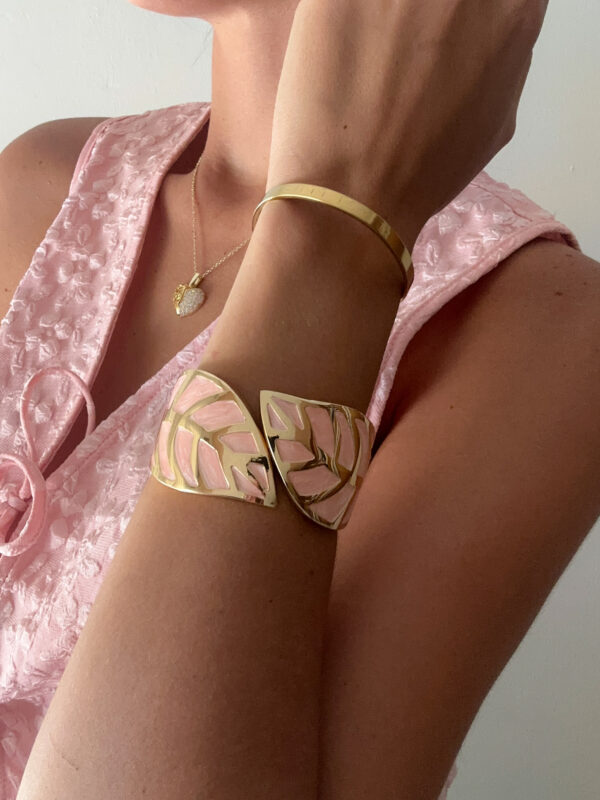Brazalete Hojas Rosa - Imagen 3