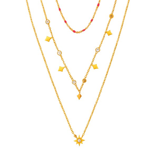 Collar Tres Capas Rosa