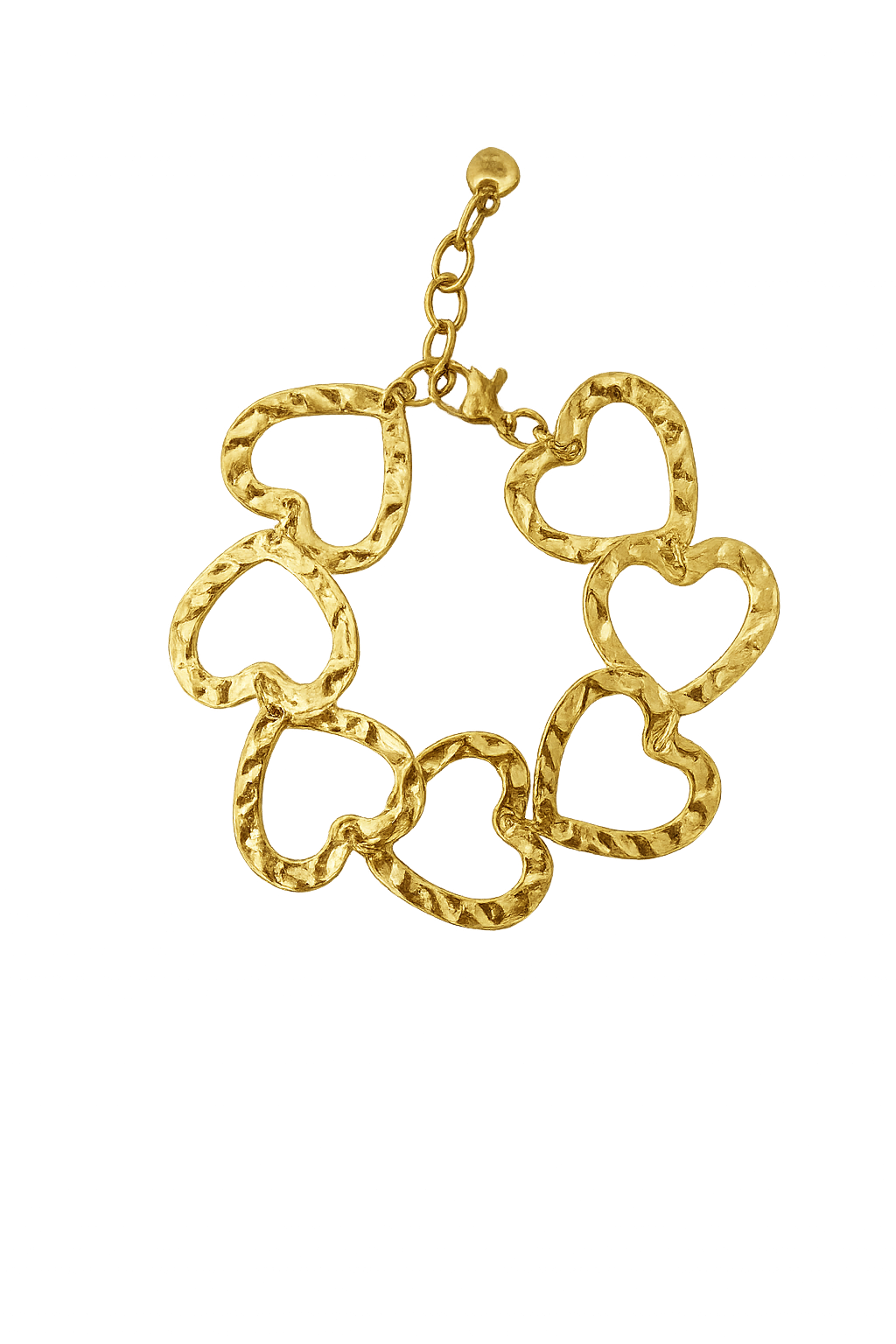 Pulsera corazones golpeados