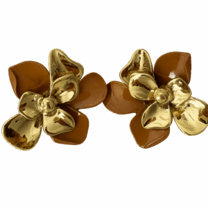 Pendientes flor chocolate