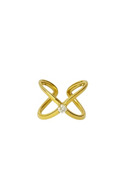 Anillo equis dorada