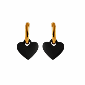 Pendientes corazones negros