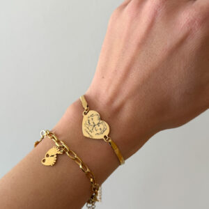 Pulsera Corazón Personalizada (Foto, texto o manuscrito)