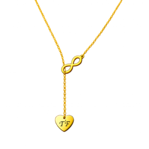 Collar Infinito corazón con iniciales