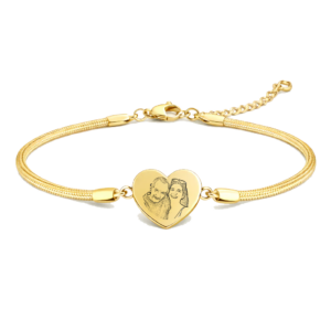 Pulsera Corazón Personalizada (Foto, texto o manuscrito)