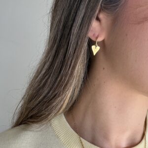 Pendientes corazones planos