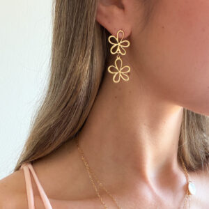 Pendientes dos flores