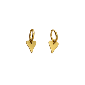 Pendientes corazones planos
