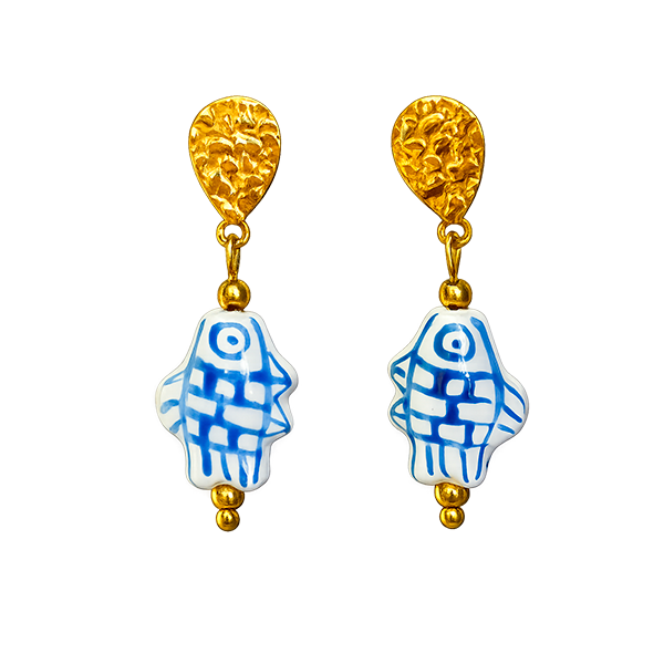 Pendientes peces azules