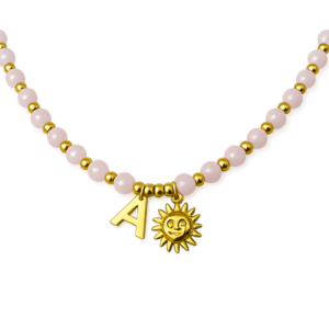Collar Personalizado de Cuentas con Inicial y Sol