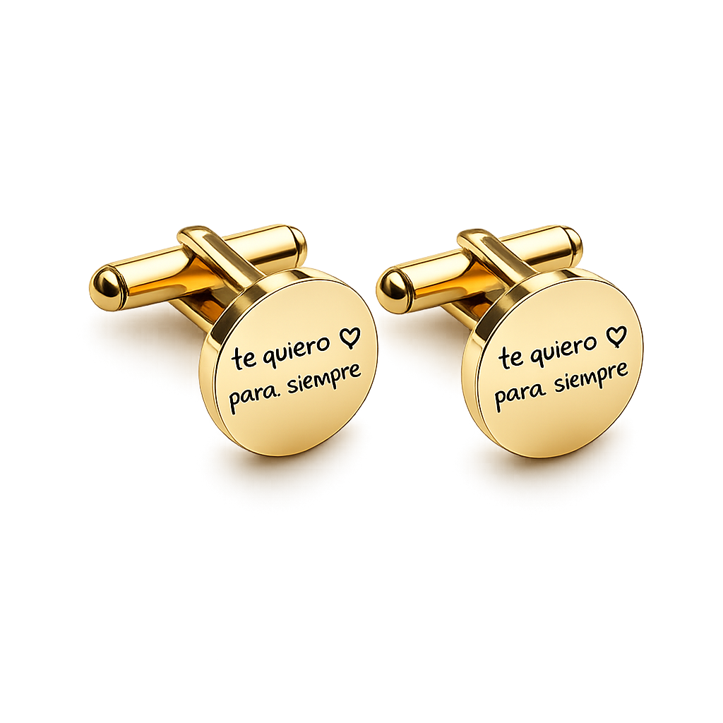 Gemelos personalizados grabados con foto o iniciales