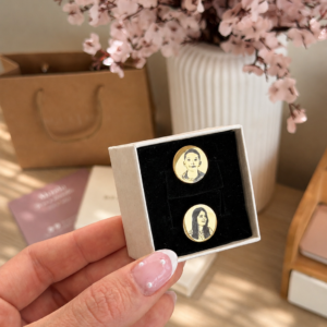 Gemelos personalizados grabados con foto o iniciales