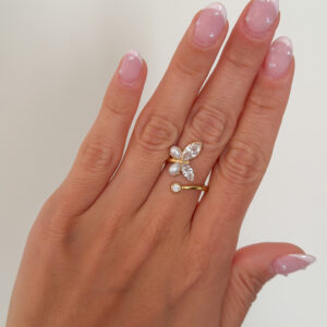Anillo mariposa acero inoxidable