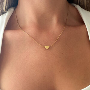 Collar corazón mini con inicial